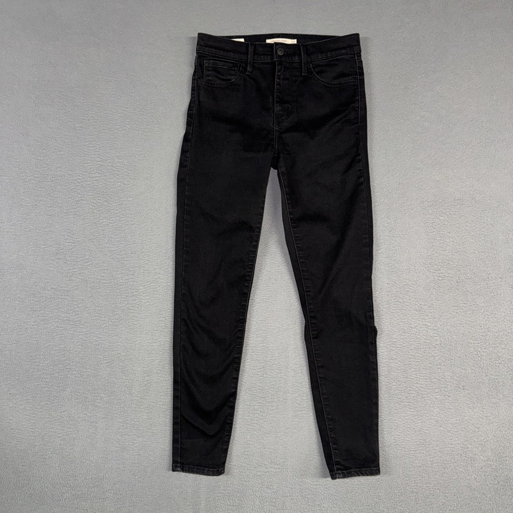 Levis Jeans Womens 27 Black 720 Super Skinny Ankle Stretch Denim Cotton Preppy